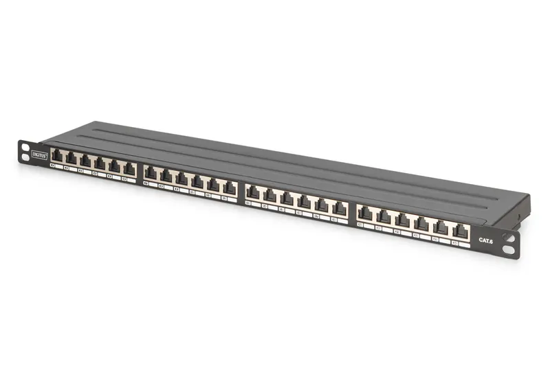 Digitus CAT 6. Class E High Density Patch Panel. shielded. black