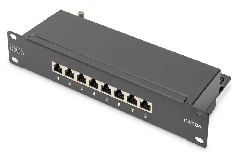 Digitus CAT 6A. class E patch panel. shielded. black