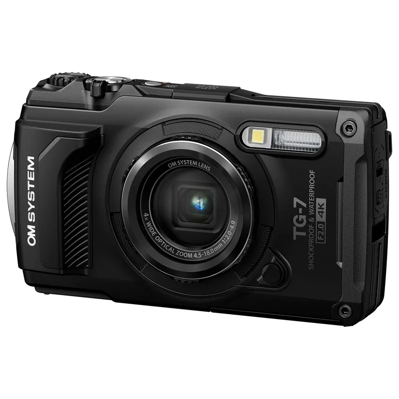 OM Digital Solutions TG-7 12MP 4x Zoom Tough Compact Camera - Black