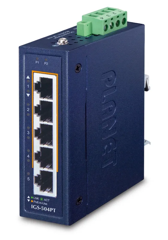 PLANET 10/100/1000T 802.3at PoE + Unmanaged Gigabit Ethernet (10/100/1