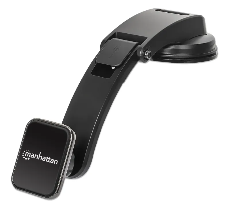Manhattan Universal Car Dashboard Mount with Magnetic Phone Holder for Smartphones, Horizontal or Vertical Use, Black, Three Year Warranty