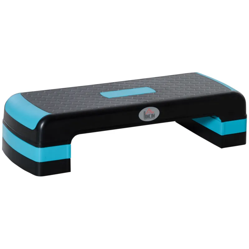 Adjustable Three-level Aerobic Exercise Stepper - Home, Office Fitness Platform - Textured Grip, Non-slip Feet