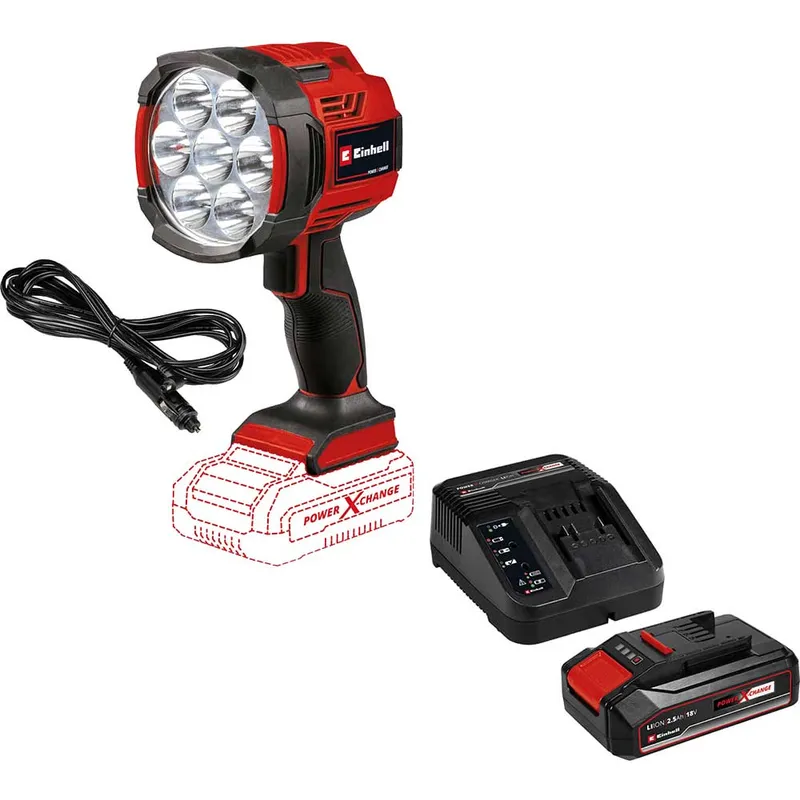 Einhell TE-CL 18/2500 LiAC 18v Cordless / 12v Hybrid Searchlight Torch