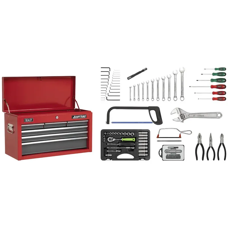 Sealey American Pro 6 Drawer Tool Chest + 97 Piece Tool Kits