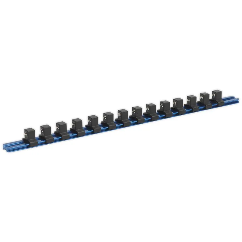 Sealey 1/2" Drive Aluminium Socket Retaining Rail 14 Clips