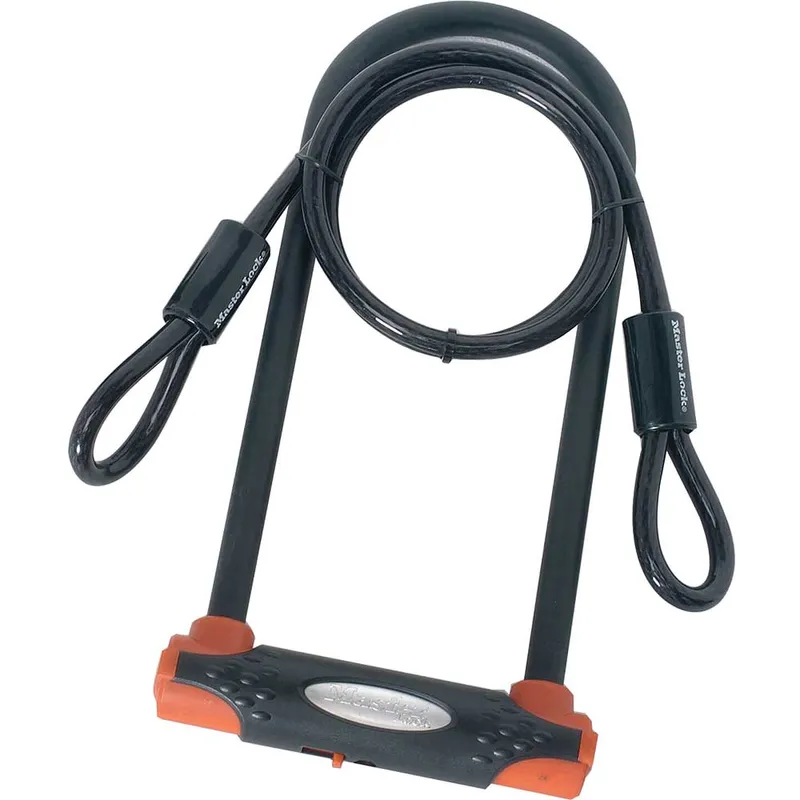 Master Lock High Security U Bar Bicycle Lock with Security Cable