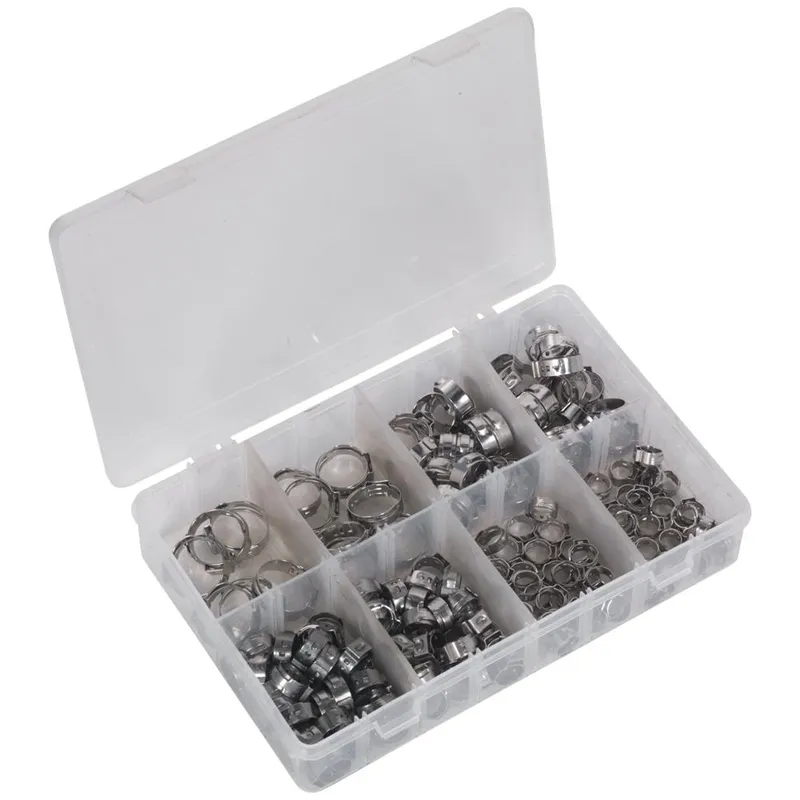 Sealey 160 Piece Stainless Steel O Clip Single Ear Assortment