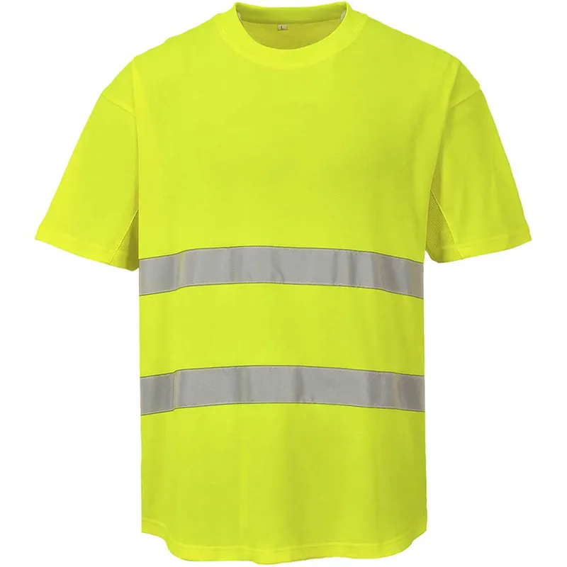 Portwest Cotton Comfort Mesh Insert Hi Vis T Shirt