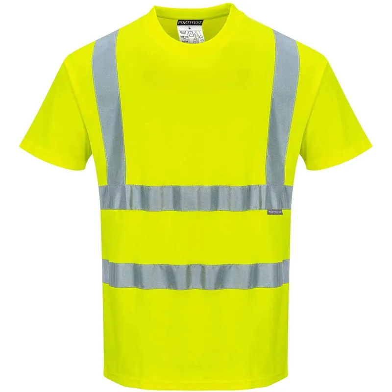 Portwest Hi Vis Cotton Comfort Short Sleeve T Shirt