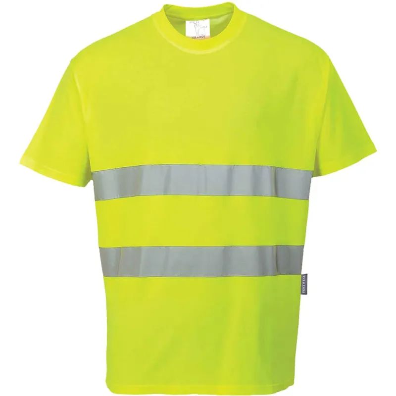 Portwest Hi Vis Cotton Comfort Short Sleeve T Shirt