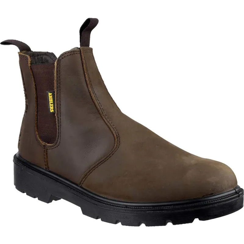 Amblers Mens Safety FS128 Hardwearing Pull On Safety Dealer Boots