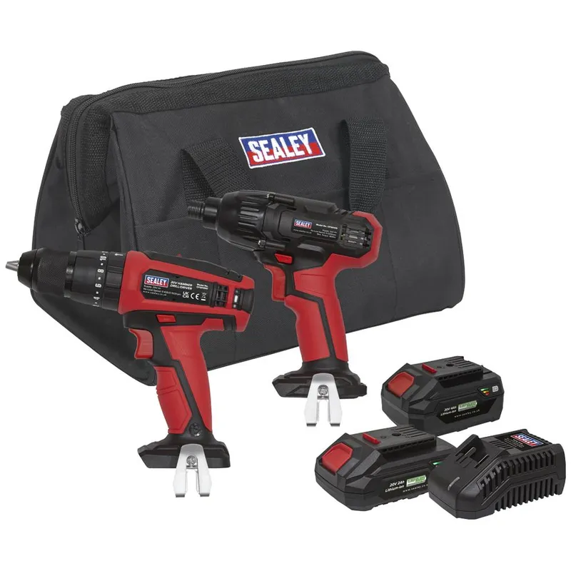 Sealey CP20V 20v Cordless Combi Drill and Impact Driver Kit