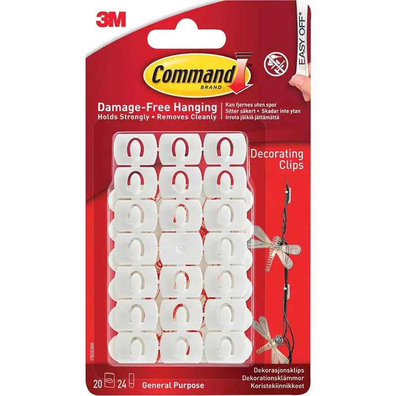 Command Adhesive Strip Decorating Clips
