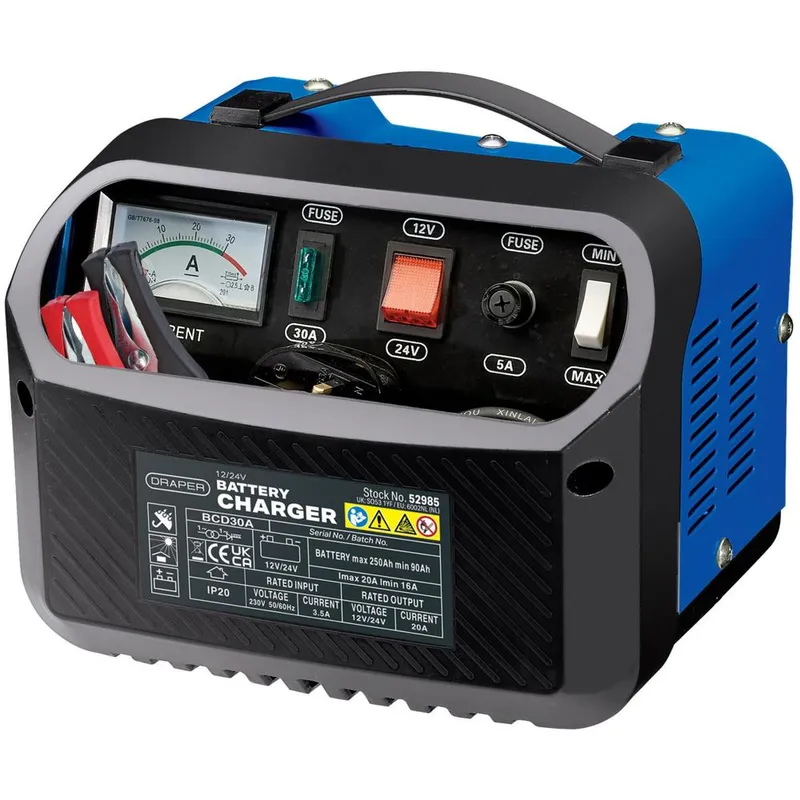 Draper BCD30A 12/24v Automotive Battery Charger