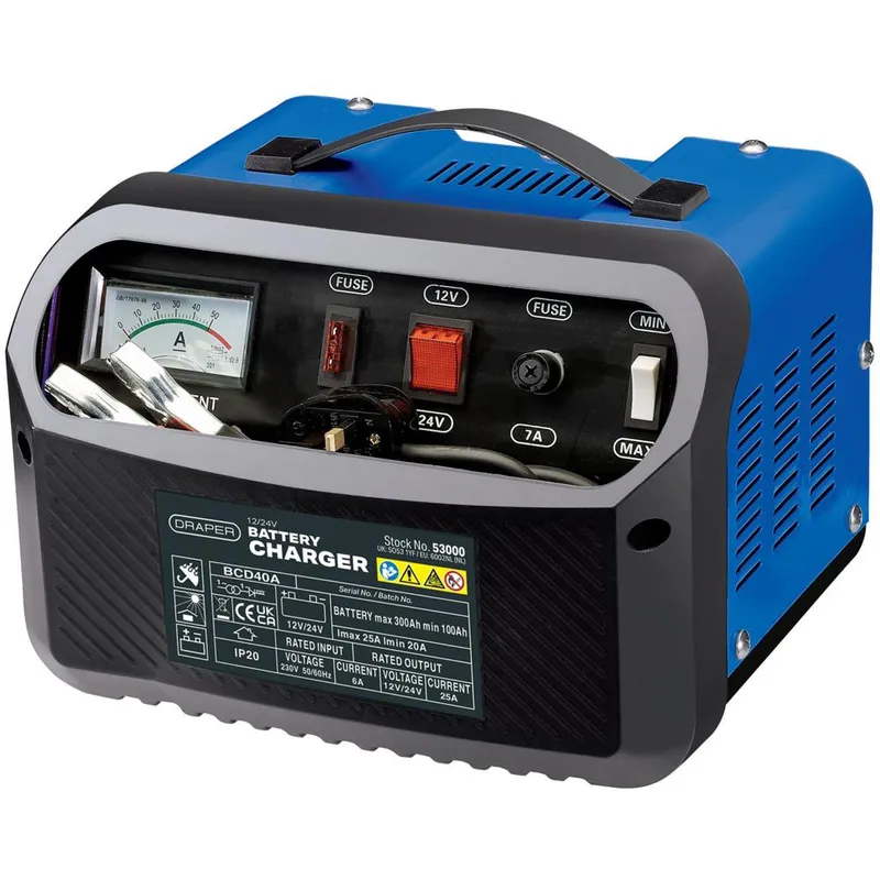 Draper BCD40A 12/24v Automotive Battery Charger