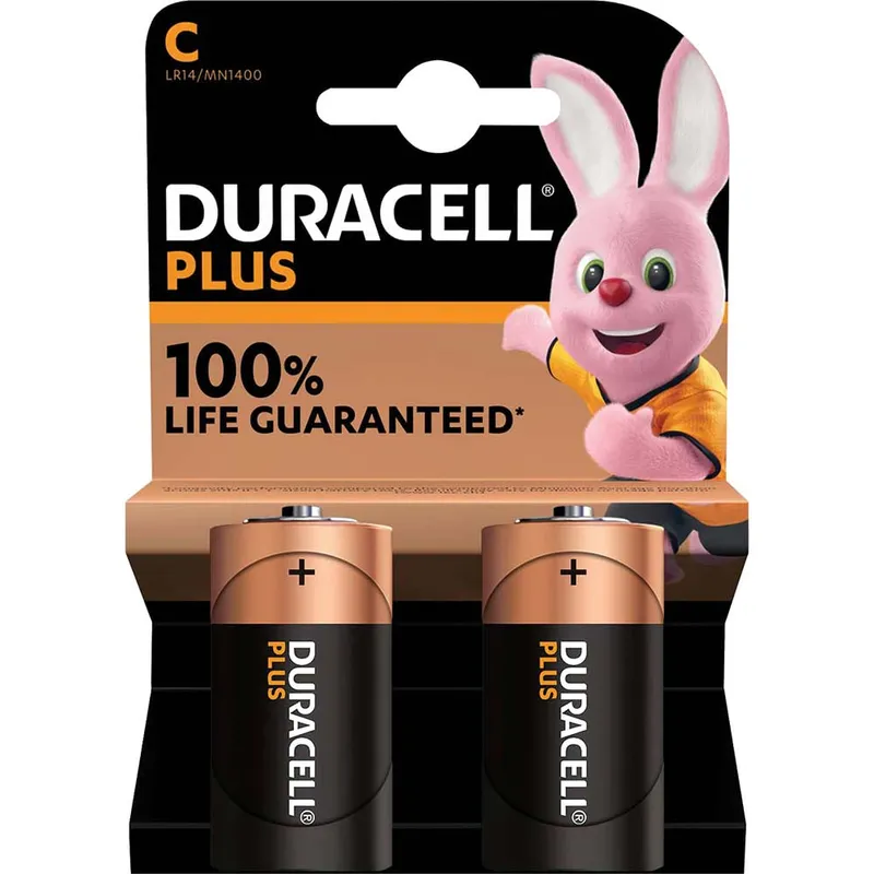 Duracell C Cell Plus Power 100% Batteries