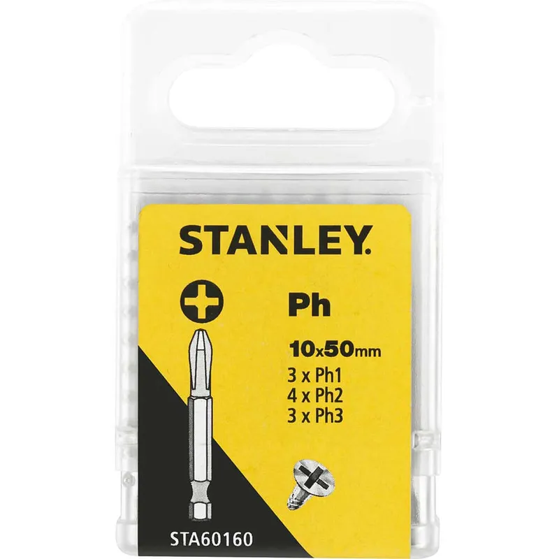Stanley Mixed Phillips Screwdriver Bits