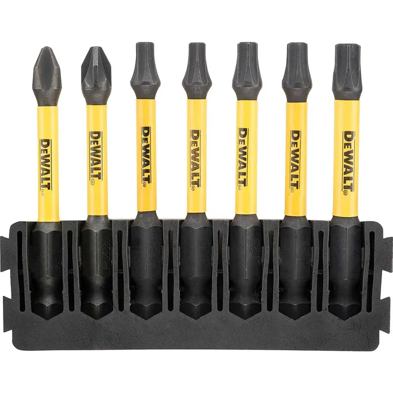 DeWalt 7 Piece FlexTorq Phillips, Pozi and Torx Screwdriver Bit Bar Set