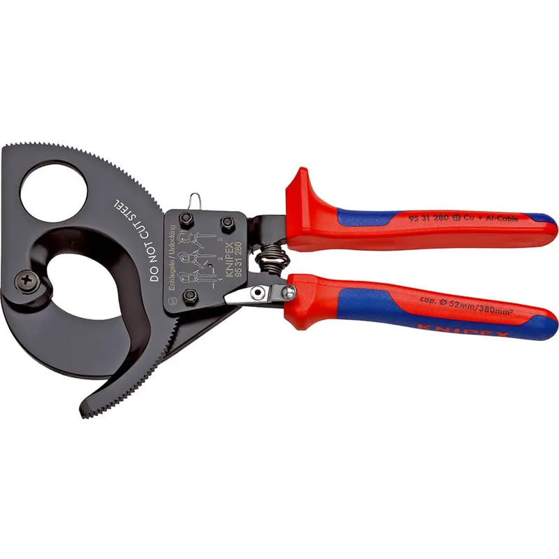 Knipex 95 31 VDE Insulated Ratchet Action Cable Cutter
