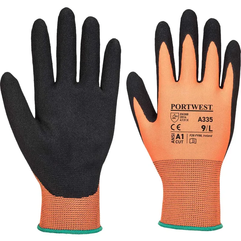 Portwest Dermi Grip NPR15 Nitrile Sandy Gloves