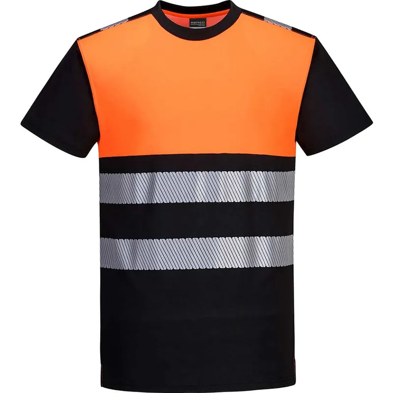 Portwest PW3 Hi Vis Cotton Comfort Class 1 Short Sleeve T Shirt