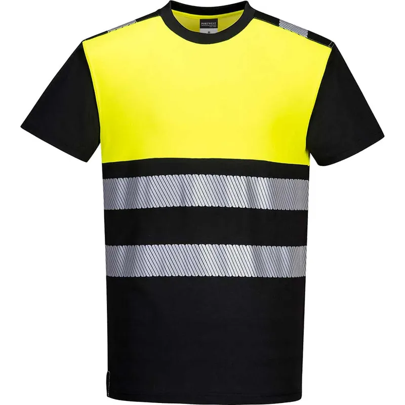 Portwest PW3 Hi Vis Cotton Comfort Class 1 Short Sleeve T Shirt