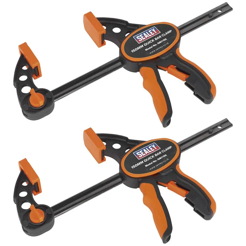 Sealey Quick Bar Clamp Pack of 2