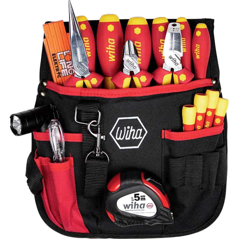 Wiha 18 Piece Electricians Tool Kit in Belt Pouch