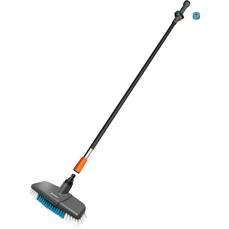 Gardena CLEANSYSTEM Running Water Handle Patio Cleaning Brush Set