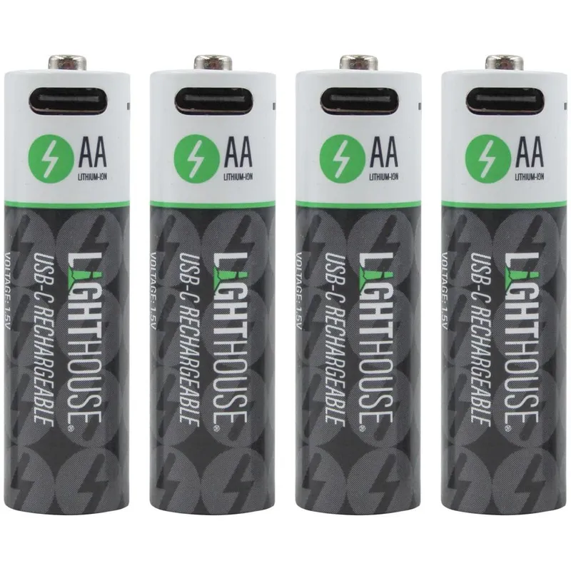 Lighthouse USB-C Rechargeable Li-ion AA Battery
