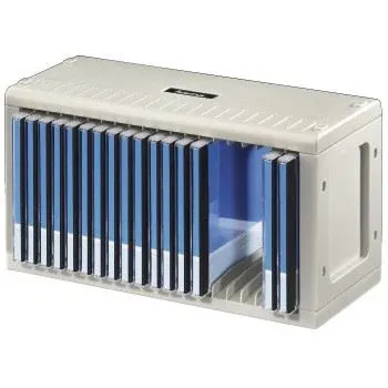Hama 20 CD Rack Stacking Storage Box Fitting for 20 CDs In Cases - Grey