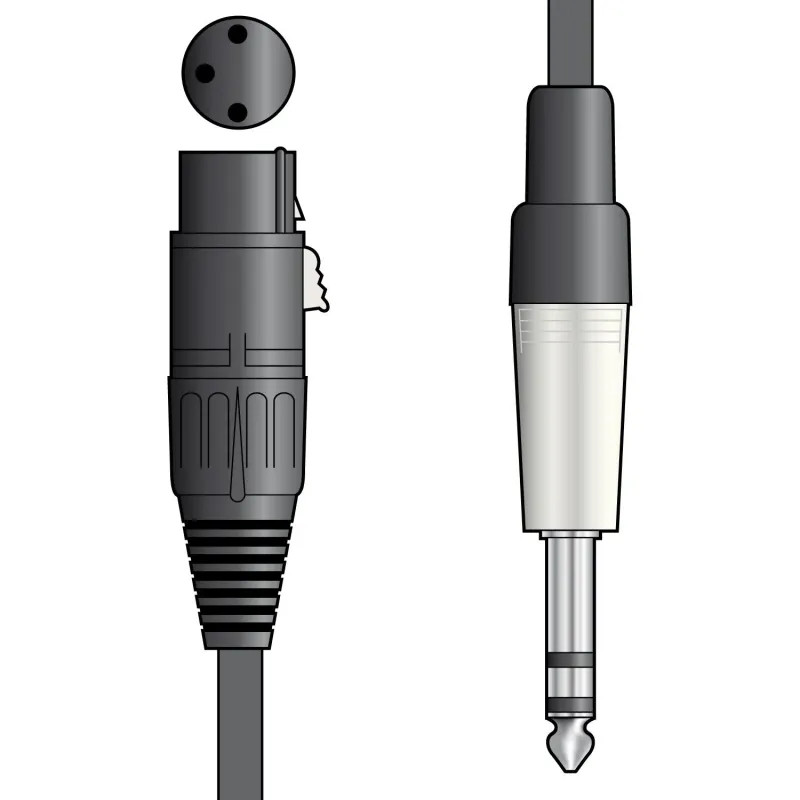 Citronic 6m Classic Audio Leads XLR Female - 6.3mm TRS Jack Plug