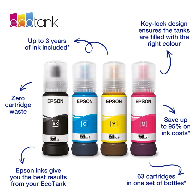 Original Epson 104 Ecotank Yellow Ink 65.0 ml