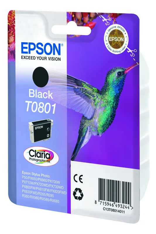 Original Epson T0801 Black Ink Cartridge