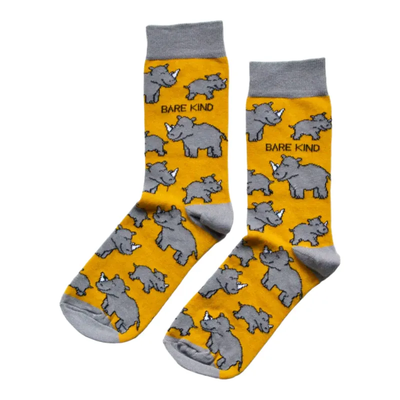 Save the Rhinos Bamboo Socks | UK Adult 7-11
