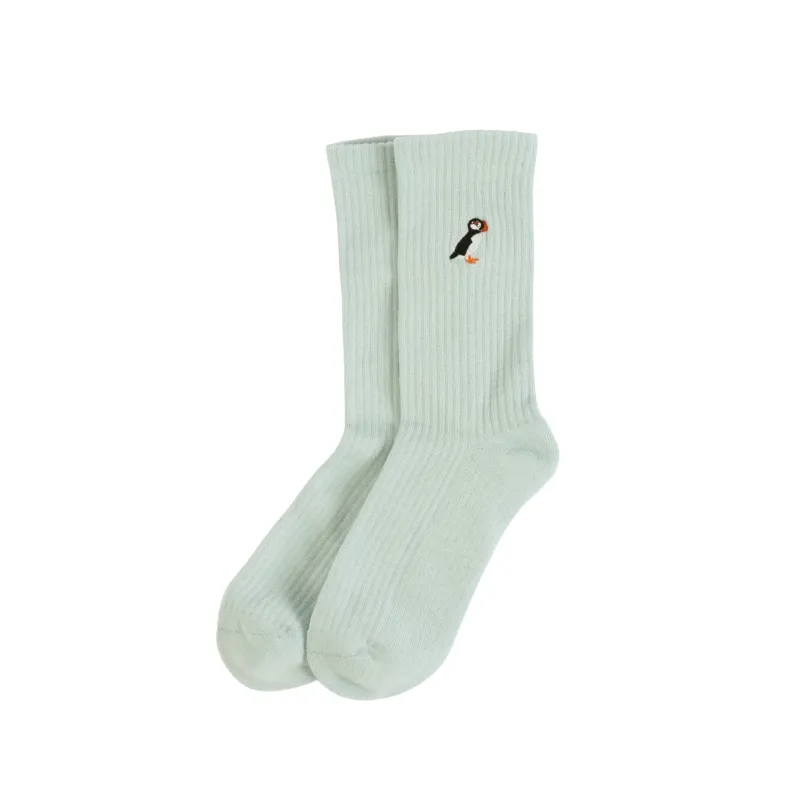 Save the Puffin Ribbed Bamboo Socks | UK Adult 7-11