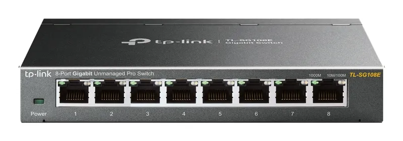 TP-Link TL-SG108 V3.0 Unmanaged Gigabit Ethernet (10/100/1000) Black