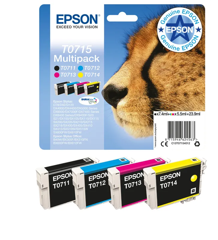 Epson Multipack 4-colours T0715 DURABrite Ultra Ink