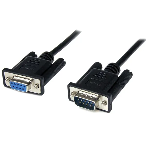 StarTech.com 2m Black DB9 RS232 Serial Modem Cable F/M