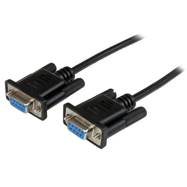 StarTech.com 2m Black DB9 RS232 Serial Modem Cable F/F