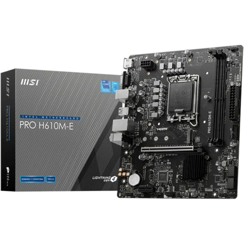 MSI PRO H610M-E DDR4 motherboard Intel H610 LGA 1700 micro ATX
