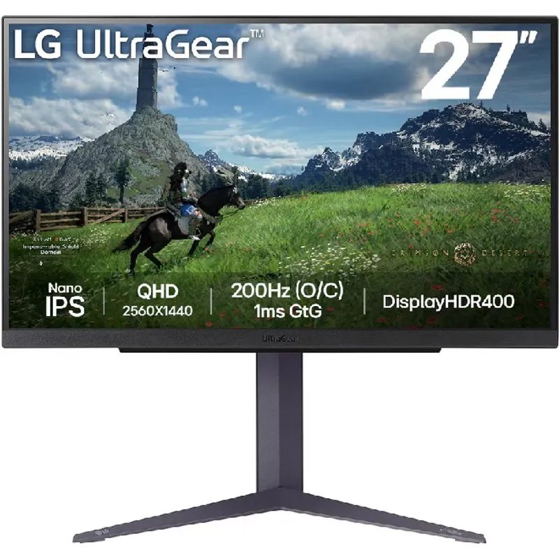 LG 27GS85Q-B computer monitor 68.6 cm (27") 2560 x 1440 pixels Quad HD Black, Grey, Purple