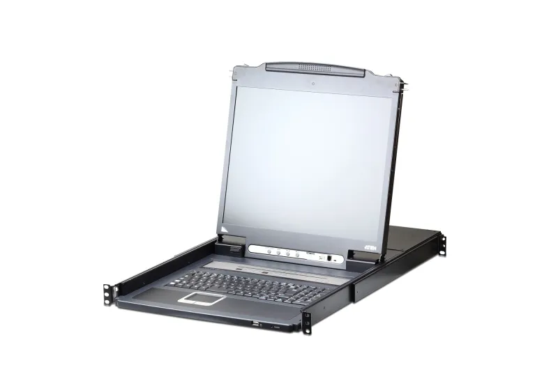ATEN 8-Port 17" LCD KVM Switch Over IP (USB - PS/2 VGA) with USB Peripheral port