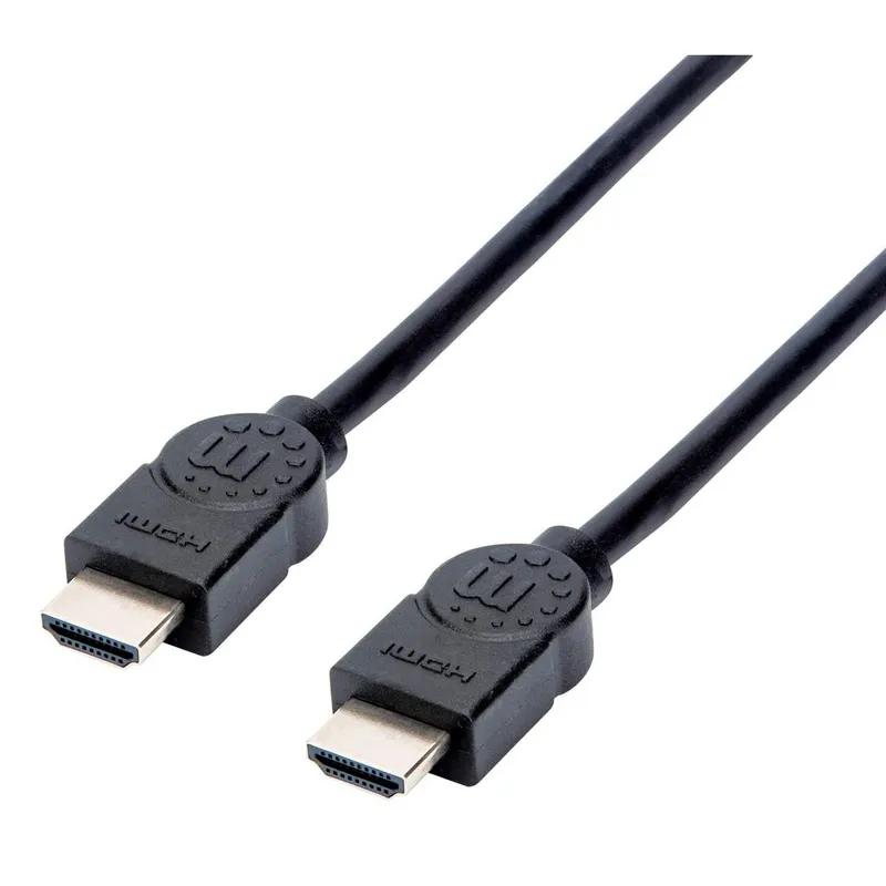 Manhattan HDMI 4K@30Hz Cable, 1.5m, Suitable for ALL 1080p/HD and majority of 4K uses (check your system 4K specification to be sure), Male to Male, Black, Ultra HD 4k x 2k, Lifetime Warranty, High Speed, Equivalent to HDMM150CM