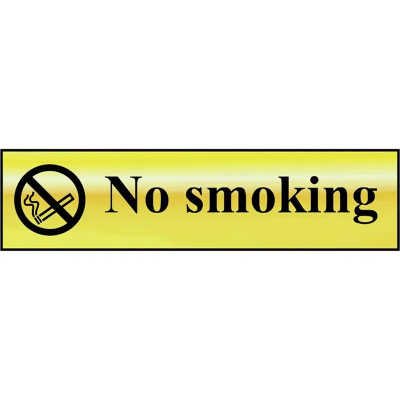 Scan Brass Effect No Smoking Sign