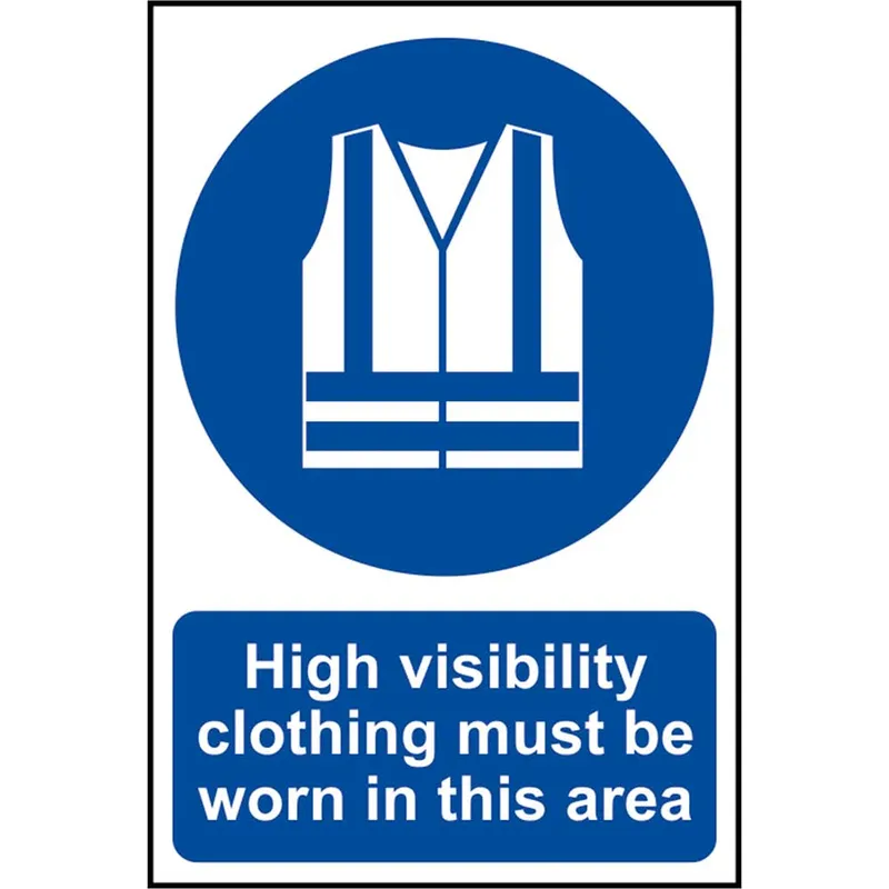 Scan Hi Vis Clothing Must Be Worn In This Area Sign