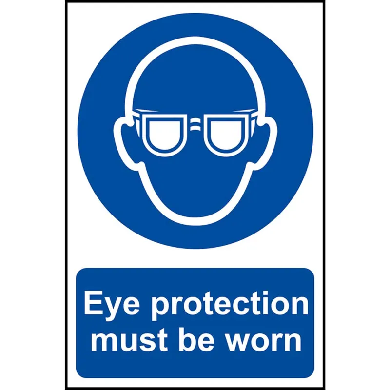Scan Eye Protection Must Be Worn Sign