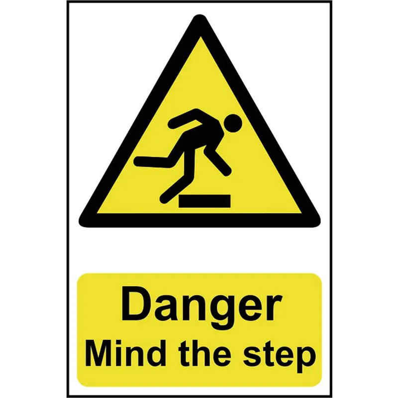 Scan Danger Mind The Step Sign