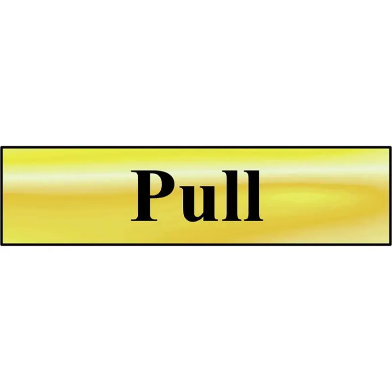 Scan Brass Effect Pull Sign