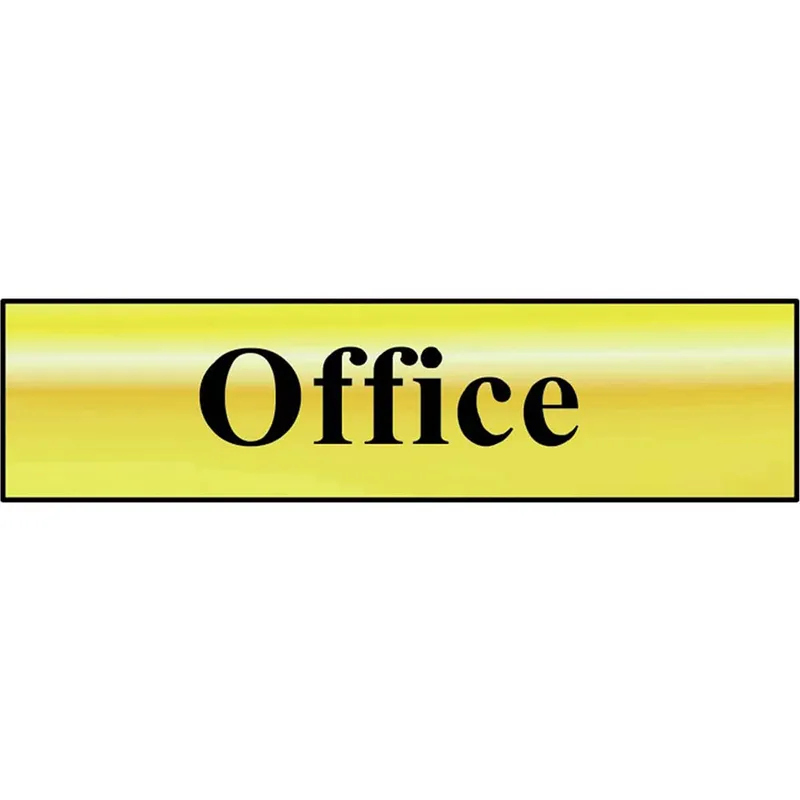 Scan Brass Effect Office Sign